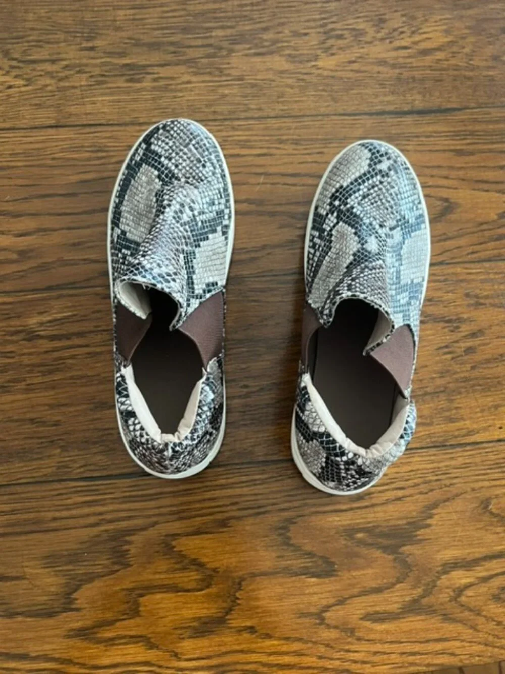 Women's Slip-On Sneakers, Harlan, Snake-Print, Size 10, Brown/Cream, Ex Cond!